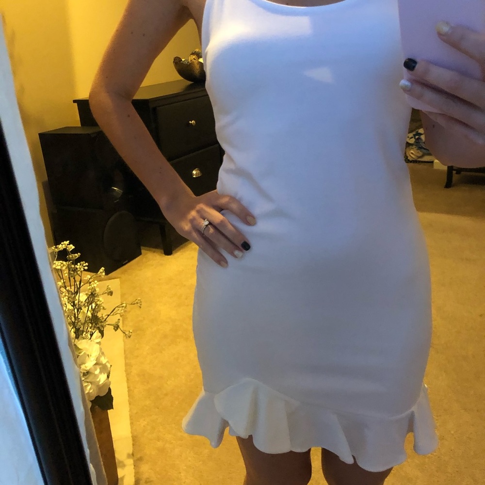 White 🤍 Cami Ruffle Forever 21 Mini Dress - Picture 2 of 7